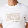 T-shirt Emporio Armani EA7 męska koszulka biała złote duże logo